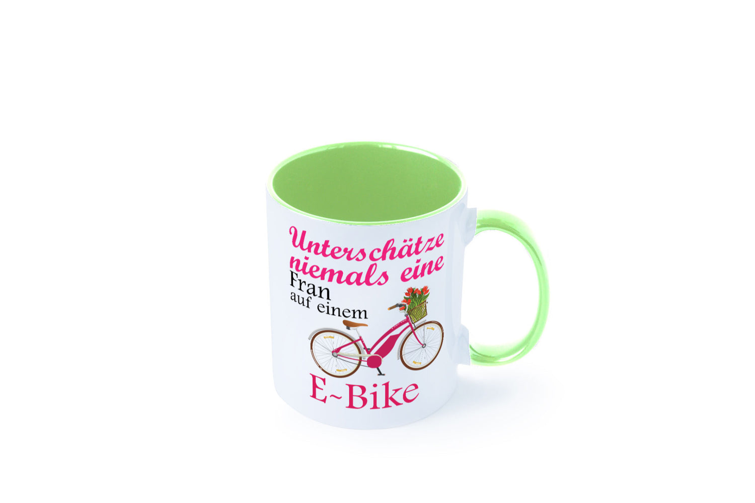 Unterschätze niemals eine Frau | E-Bike Sport Rad fahren lustig Humor