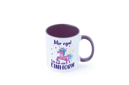 Mir egal, ich bin ein Einhorn | lustig Humor Geschenkidee Geschenk Tasse
