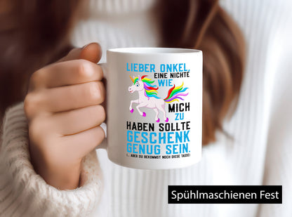 Eine Nichte wie mich | Onkel Einhorn-Comic Regenbogen Geschenk Humor