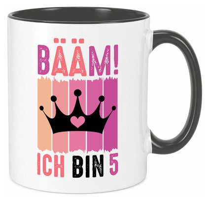 5. Geburtstag | 5 Jahre Bääm ich bin Krone lustiger Spruch Geschenk Tasse