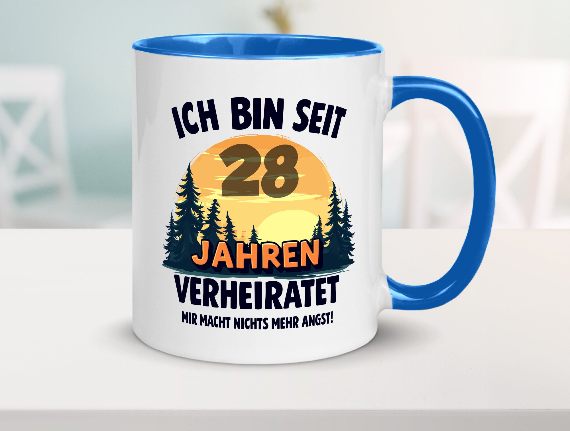 Ich bin Verheiratet | 28. Hochzeitstag Ehepaar v2 lustiger Spruch Geschenk