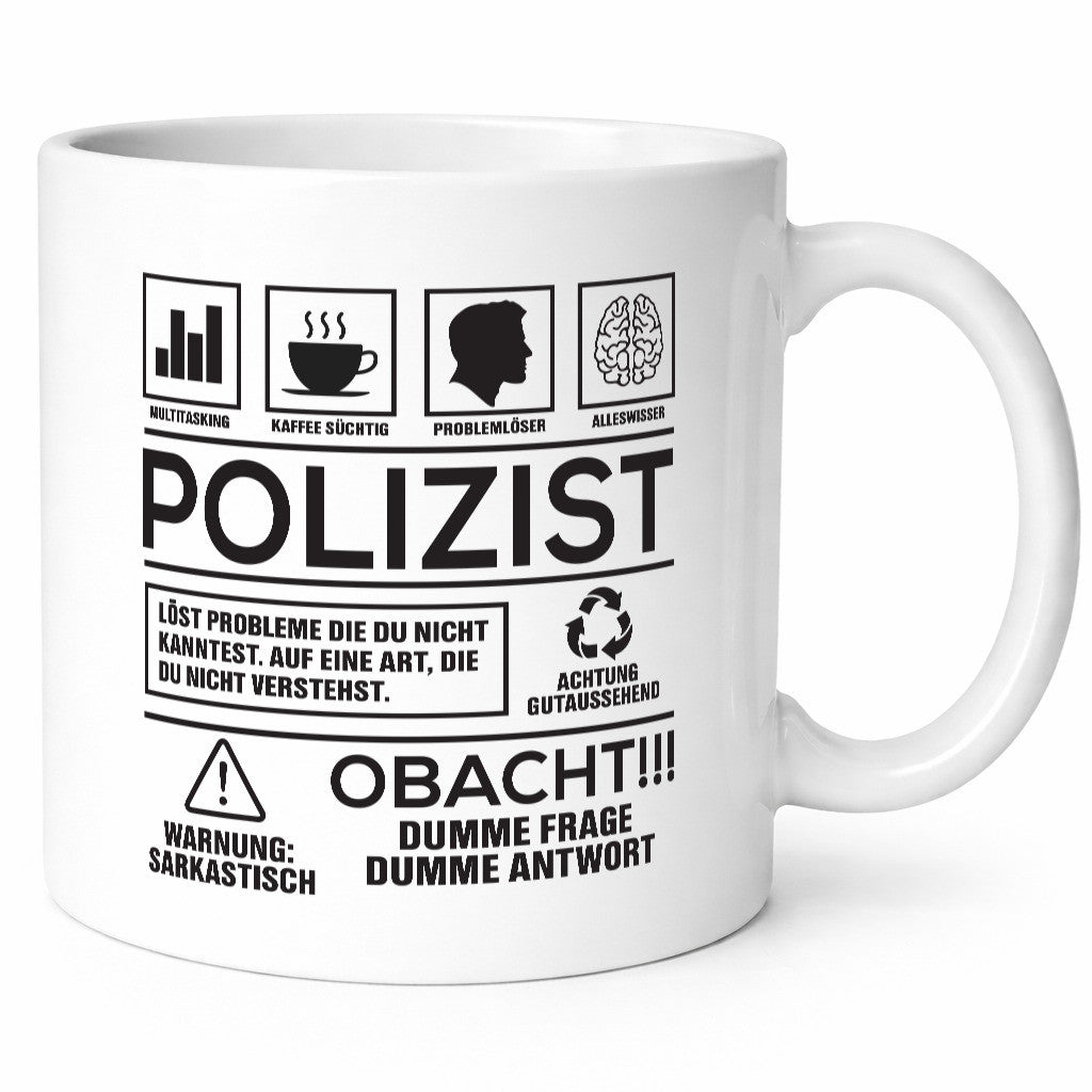Achtung Probleme Polizist | Polizei Geschenk Humor Geschenkidee lustiger Spruch
