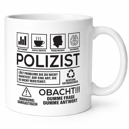 Achtung Probleme Polizist | Polizei Geschenk Humor Geschenkidee lustiger Spruch