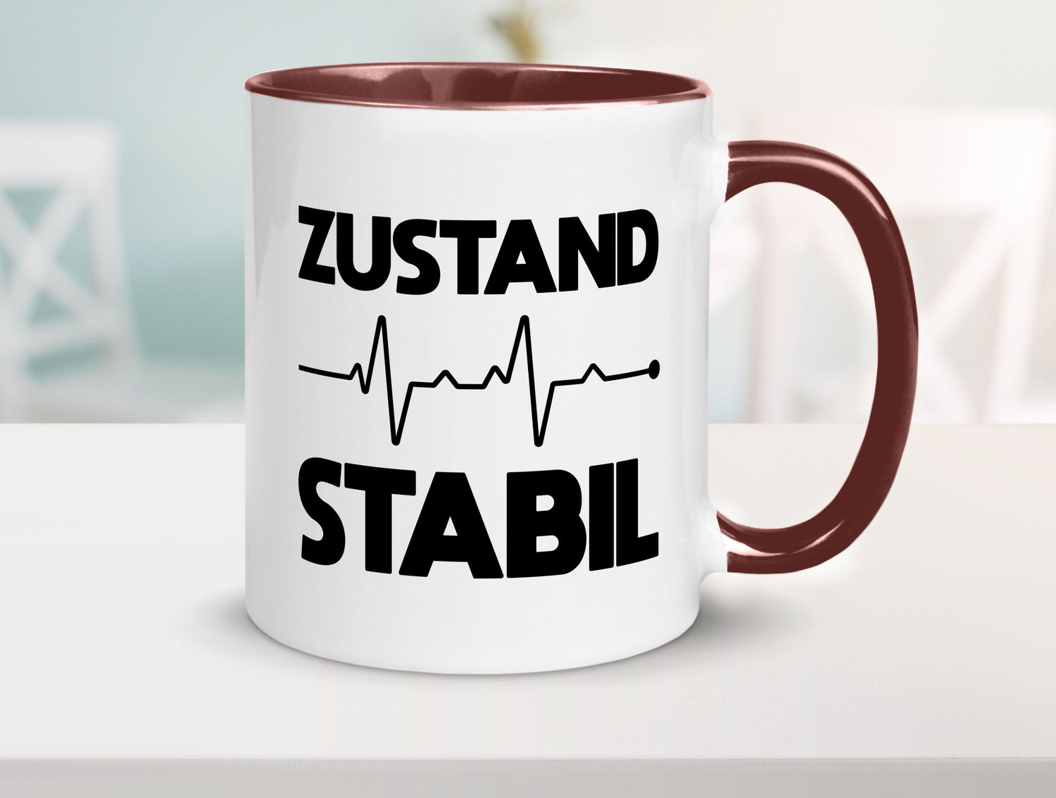 Zustand Stabil | Herzschlag Heartbeat lustiger Spruch Geschenk Humor