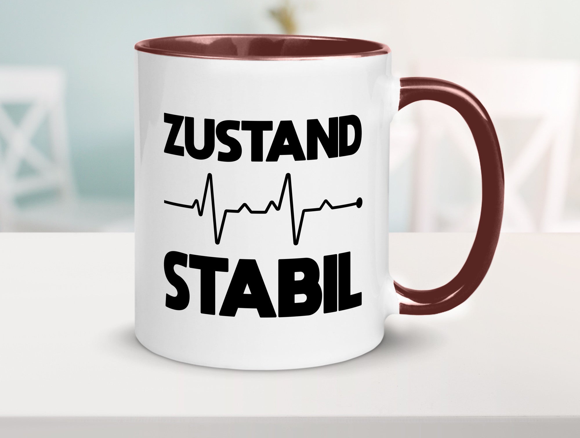 Zustand Stabil | Herzschlag Heartbeat lustiger Spruch Geschenk Humor