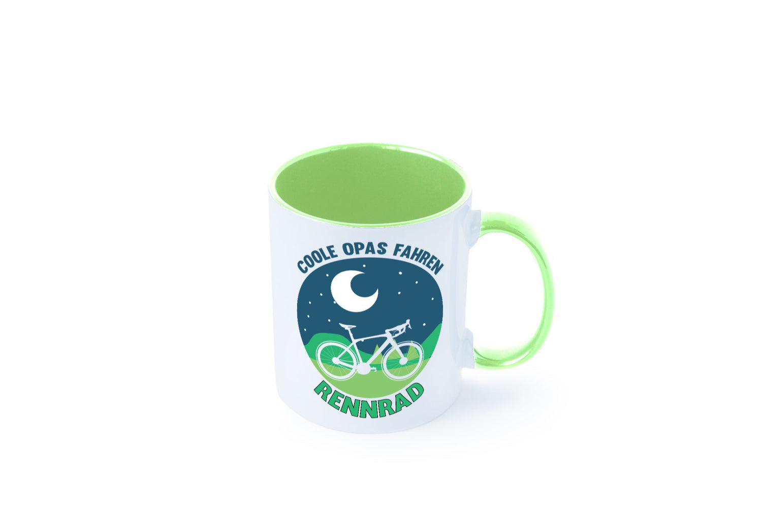 Coole Opas fahren Rennrad | Mond Landschaft Geschenk Familie Geschenkidee