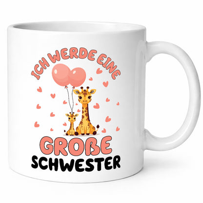 Ich werde große Schwester | Giraffe Geschwister lustig Humor Geschenkidee