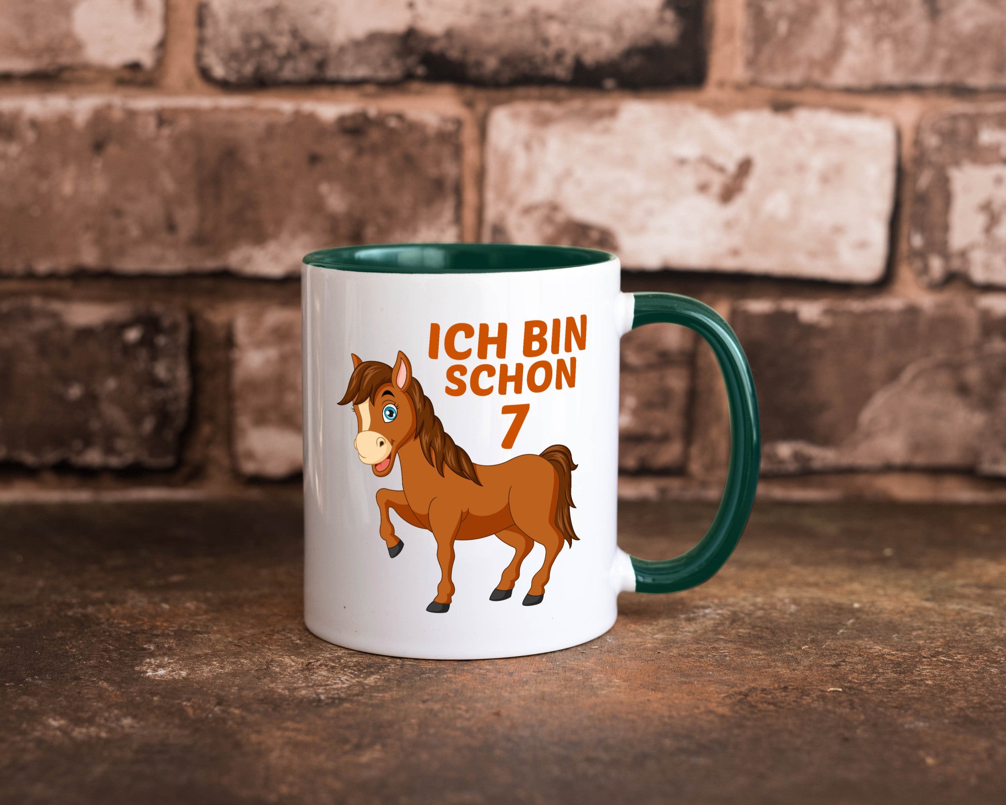 7. Geburtstag | Ich bin schon 7 Pferde Pony Humor Geschenkidee Tasse
