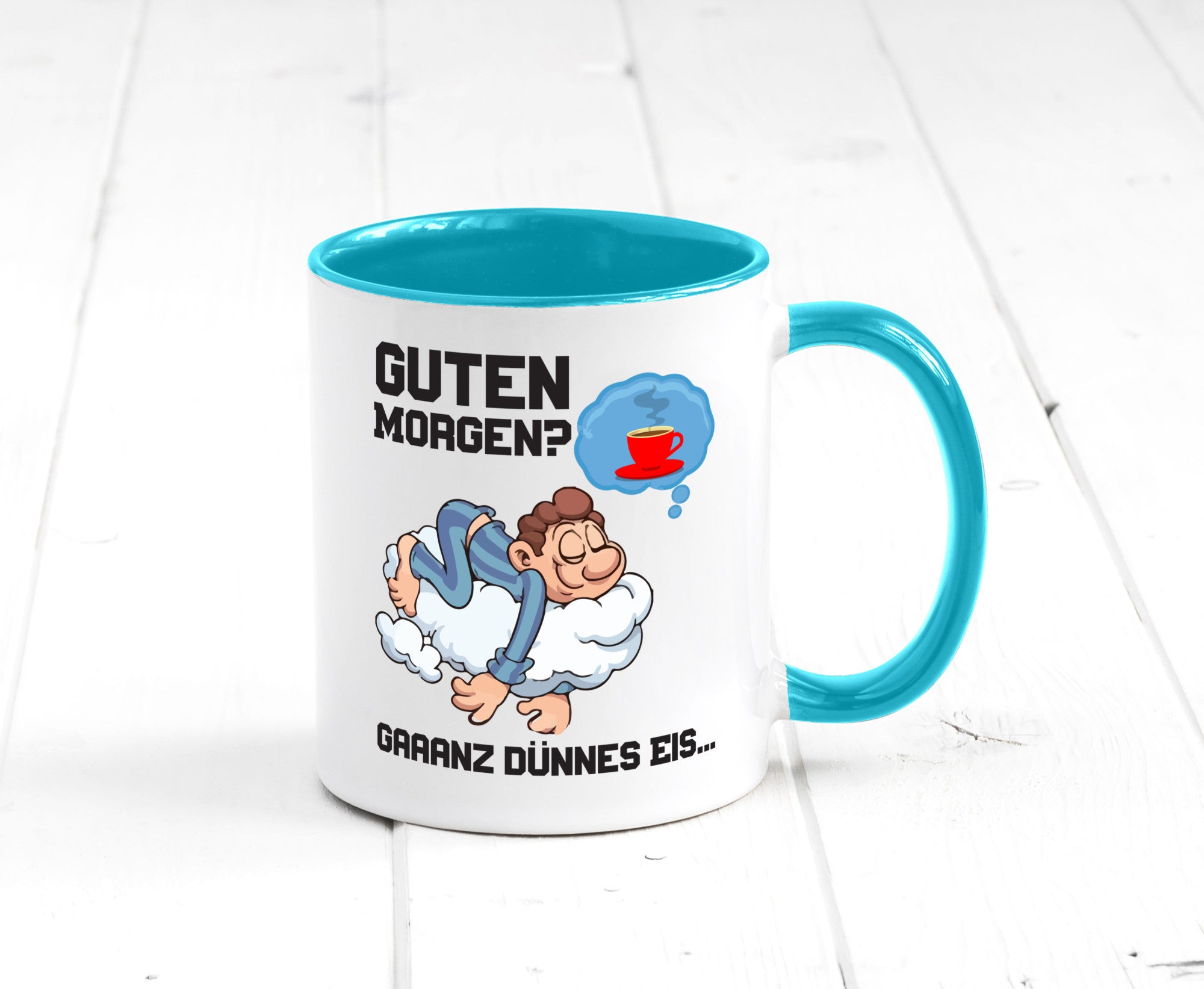 Ganz dünnes Eis | Morgenmuffel Tasse Kaffeetrinker Geschenkidee Humor