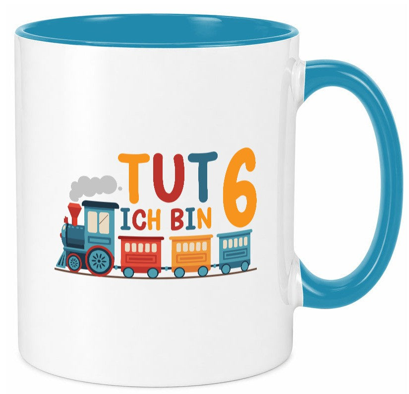 6. Geburtstag | 6 Jahre Eisenbahn Zug junge lustiger Spruch Geschenk Tasse