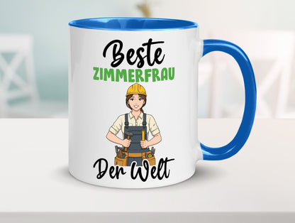 Beste Zimmerfrau| Holzbau | Handwerkerin v2 Geschenk Humor Geschenkidee