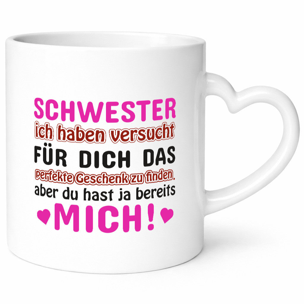 Schwester Tasse | lustiger Spruch Geschwisterliebe Geschenkidee Humor