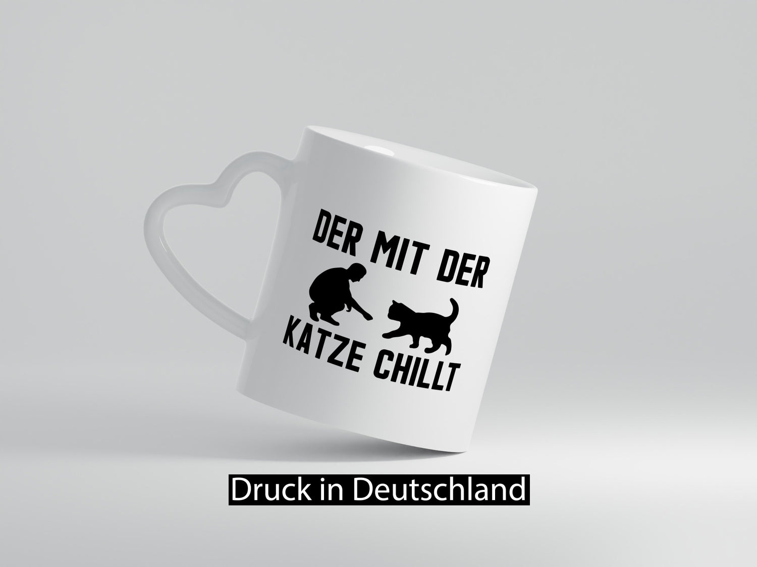 Mit der Katze | Chillen Katzenliebhaber Tierfreund lustiger Spruch Geschenk