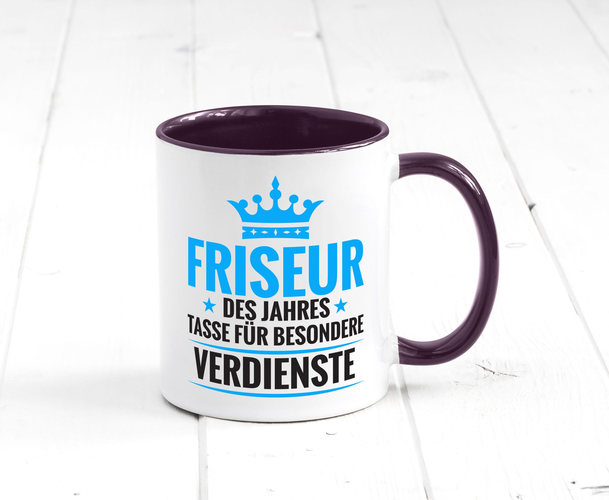 Besonderer Verdienst: Friseur | Frisör Geschenkidee Humor Tasse