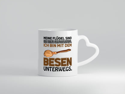 Flügel Reperatur lustig Humor Geschenkidee Geschenk Tasse