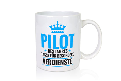 Besonderer Verdienst: Pilot | Flugzeug Piloten lustiger Spruch Geschenk Humor