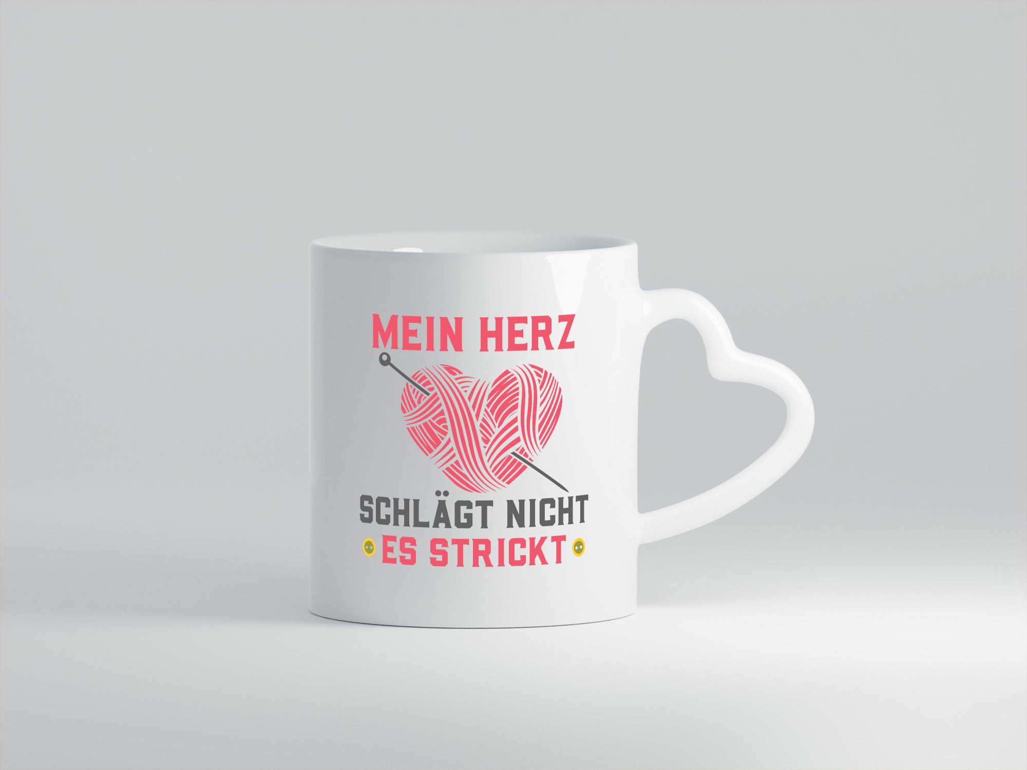 Mein Herz strickt | Wollherz Stricknadel Geschenk Humor Geschenkidee lustiger