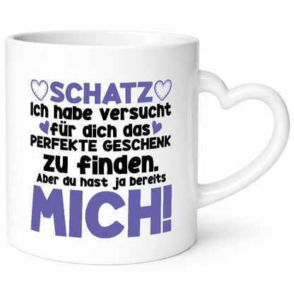 Schatz | Liebe Valentinstag Freund Freundin Herz Geschenkidee Humor Tasse