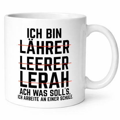 Ich bin Lehrer und arbeite an einer Schule Geschenkidee Arbeit Kollegen Büro