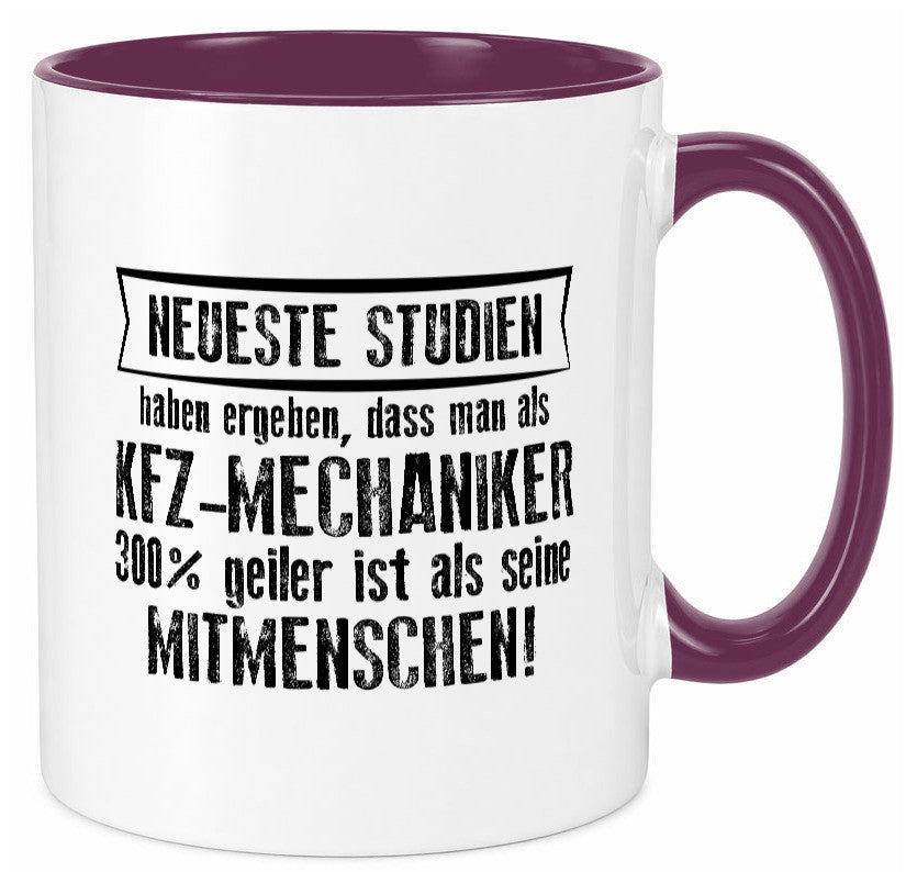 Neuste Studien: KFZ-Mechaniker | Werkstatt Mechaniker Geschenkidee Humor Tasse