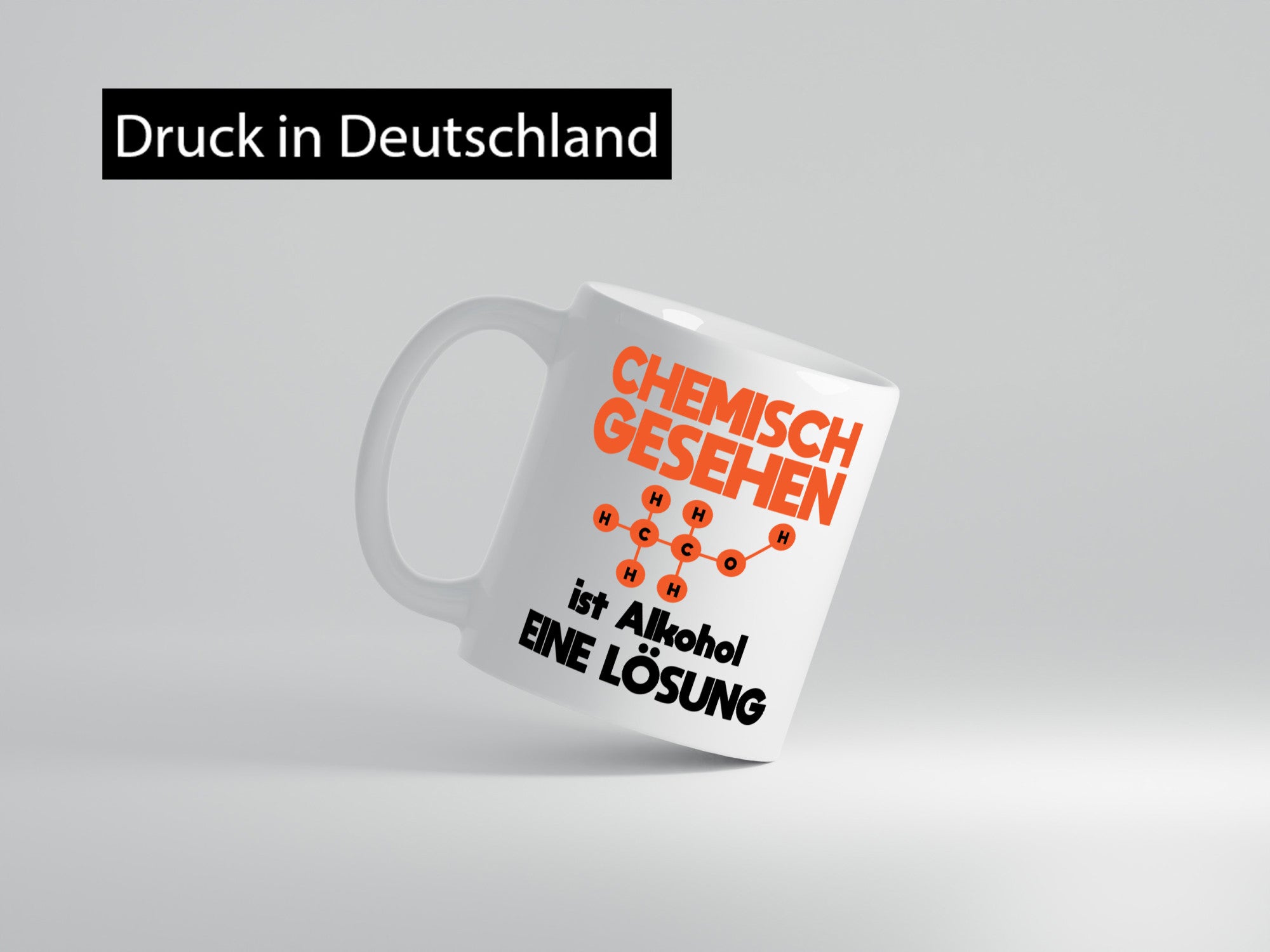 Cemisch gesehen ist alkohol eine Lösung | Chemie Geschenkidee Humor Tasse