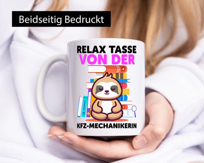 Relax Tasse: KFZ-Mechanikerin | Mechaniker KFZ Humor Geschenkidee Tasse
