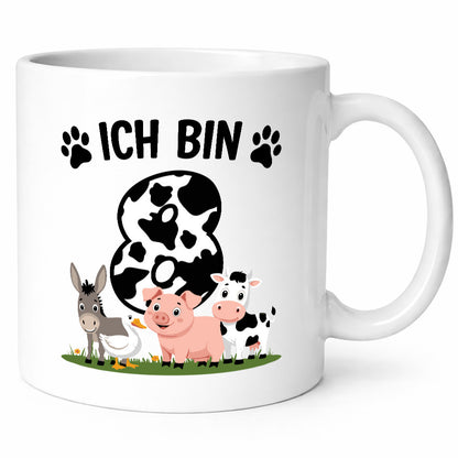 8 Geburtstag | Jahre Farmer Kind Geschenk Geschenkidee lustiger Spruch Tasse