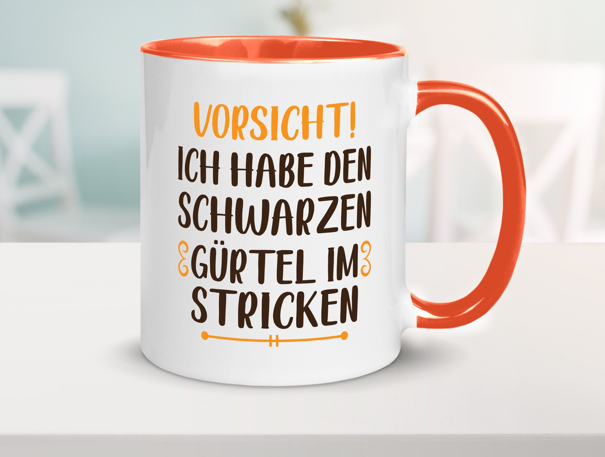 Schwarzen Gürtel im Stricken | Stricknadel lustiger Spruch Geschenk Humor