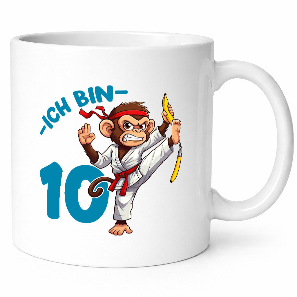 Ich bin 10 | 10. Geburtstag Karate Kampfsport Affe Geschenk Geschenkidee