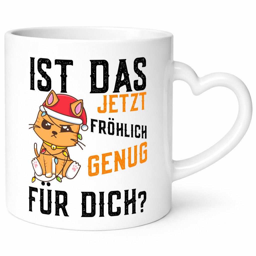 Ist das fröhlich genug | Katze Weihnachten Lichterkette Geschenk Tierliebhaber