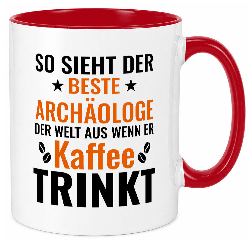 Kaffee trinkt: Archäologe | Archäologie Forscher lustig Humor Geschenkidee