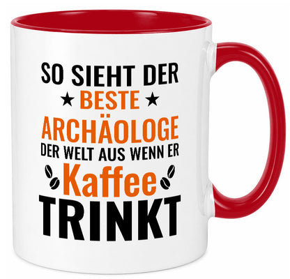 Kaffee trinkt: Archäologe | Archäologie Forscher lustig Humor Geschenkidee