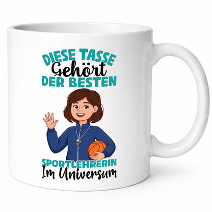 Im Universum: Sportlehrerin | Lehrer Sport Humor Geschenkidee Tasse