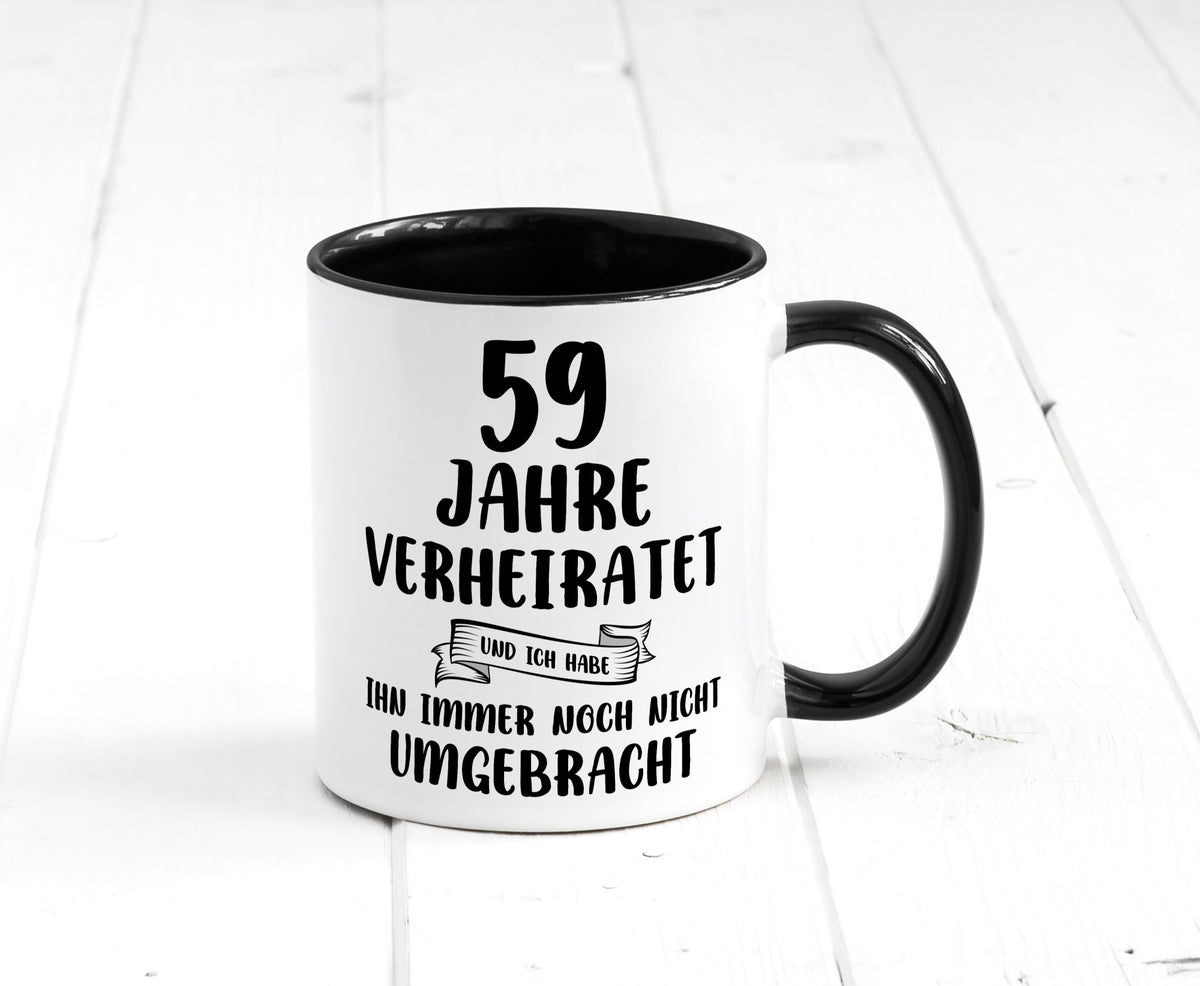 59 Jahre Verheiratet, immer noch am Leben! Humor Geschenkidee Tasse