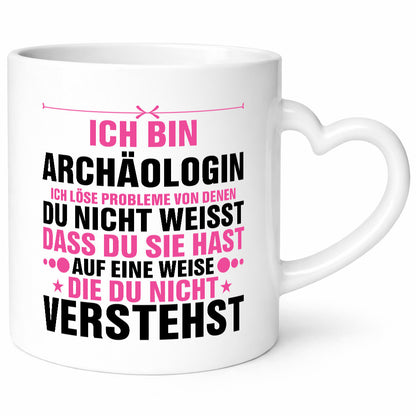 Löse Probleme: Archäologin| Archäologie | Forscherin Geschenkidee Humor Tasse