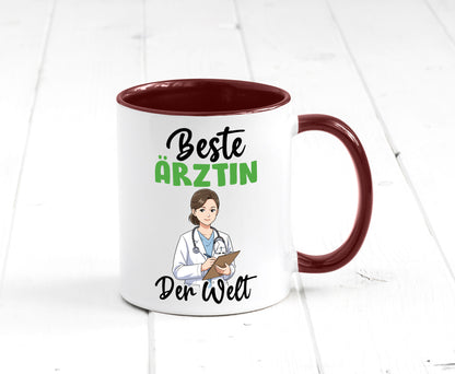 Beste Ärztin | Medizin Doktorin Fachärztin v2 Humor Geschenkidee Tasse