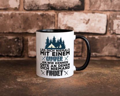 Camper Humor | Spruch Tasse Camping schwarzer Geschenk Geschenkidee lustiger