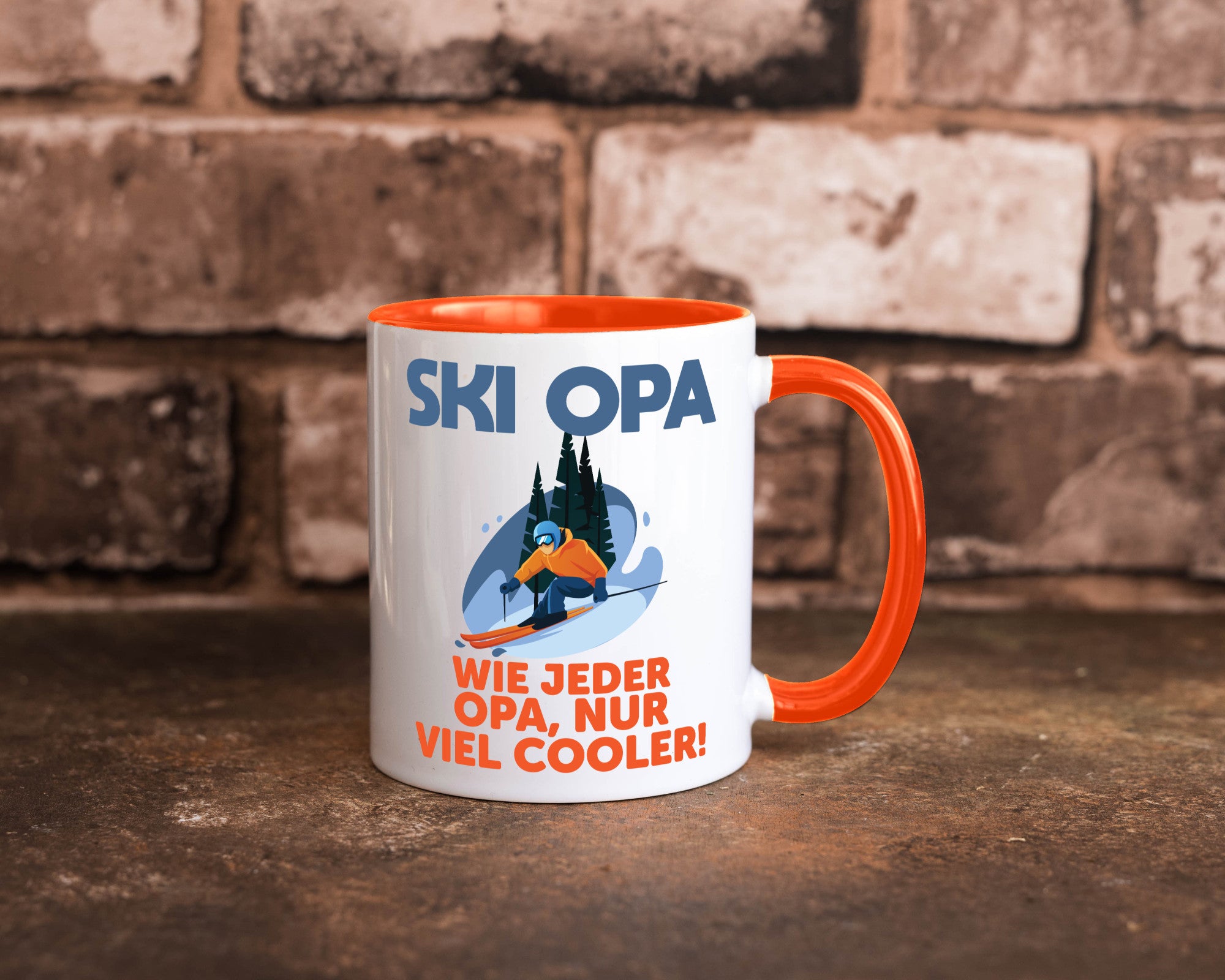 Ski Opa, normal, nur cooler | Skifahrer Bäume Schnee Geschenkidee Familie Humor