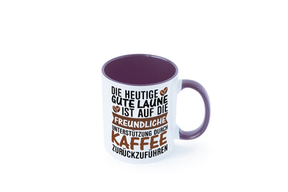 Unterstützung durch Kaffee | Kaffeliebhaber gute Laune Geschenk Humor