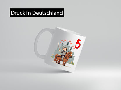 5. Geburtstag | 5 Jahre Ritter Junge Schloss lustiger Spruch Geschenk