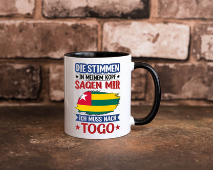 Togo | Urlaub Stimmen in meinem Kopf Traumland Humor Geschenkidee Tasse
