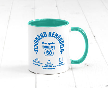 Schonend behandeln | 50 Geburtstag Humor Geschenkidee Tasse