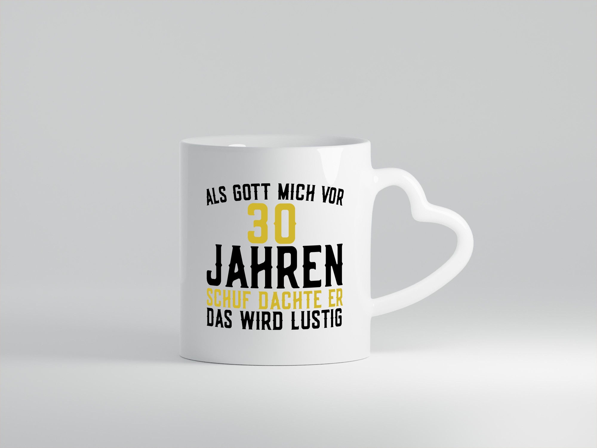 Als Gott mich schuf | 30er runder Geburtstag Jubiläum lustiger Spruch Geschenk
