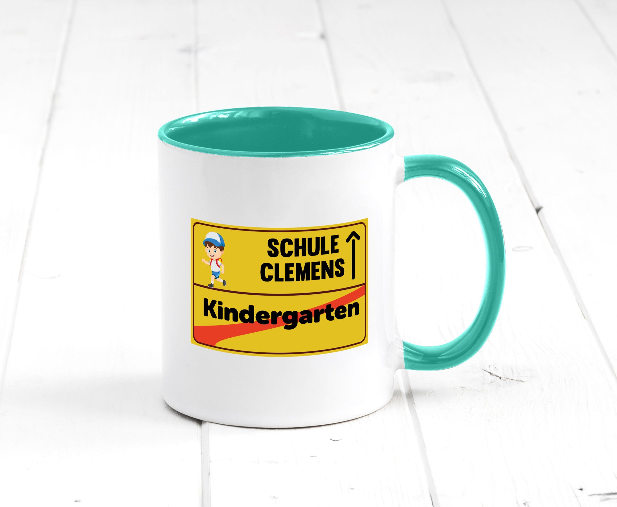 Bye Kindergarten | Schule Clemens Geschenkidee Humor Tasse