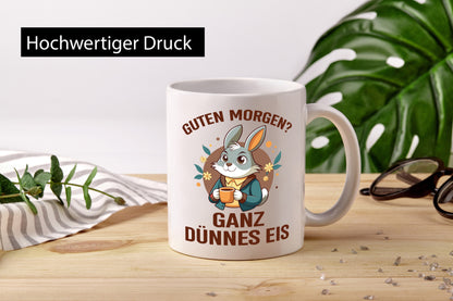 Good Morning? Very Thin Ice | Rabbit Bunny Humour Gift Idea Mug