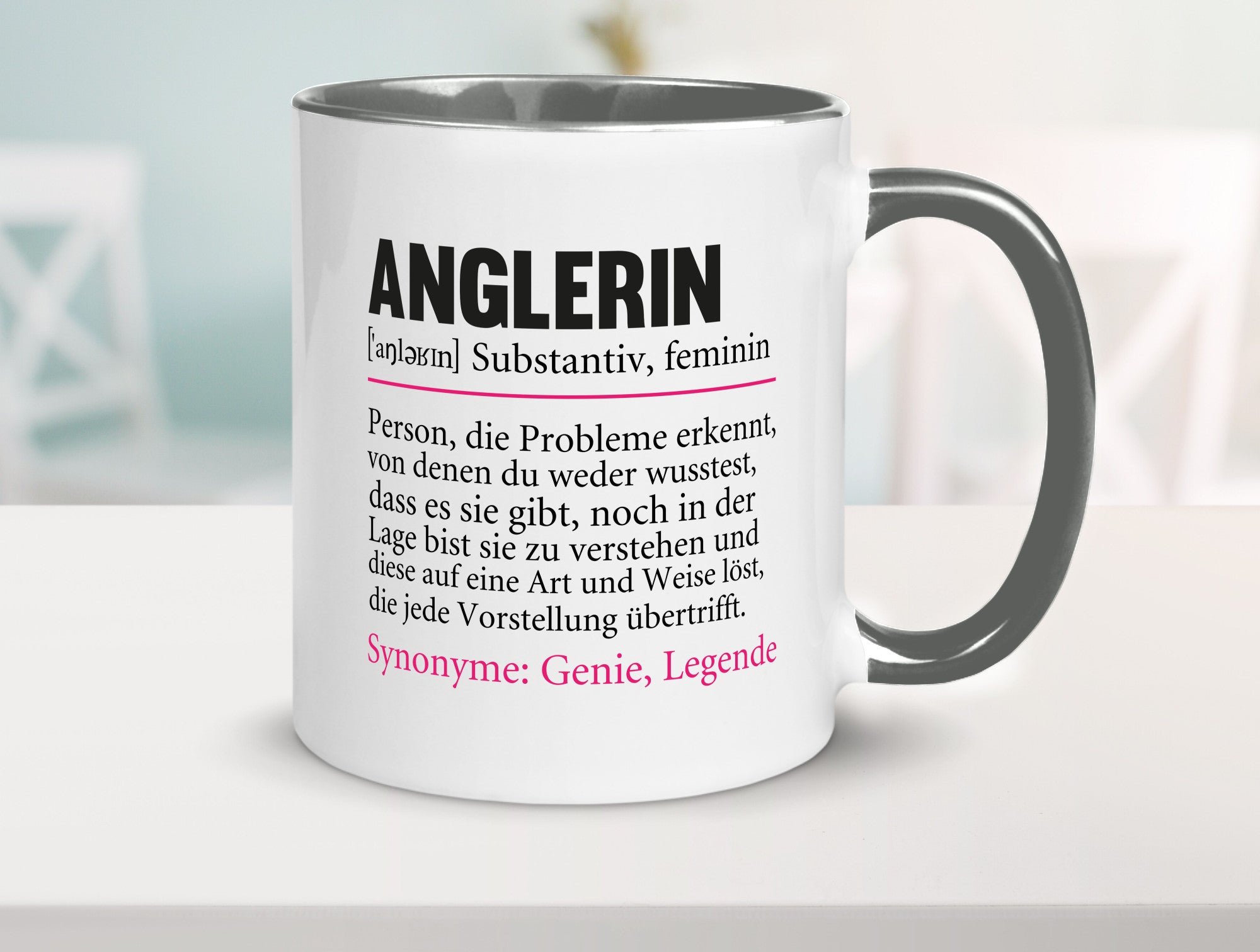 Anglerin | Spruch Angeln Fischerin Beruf Humor Arbeit Kollegen Büro