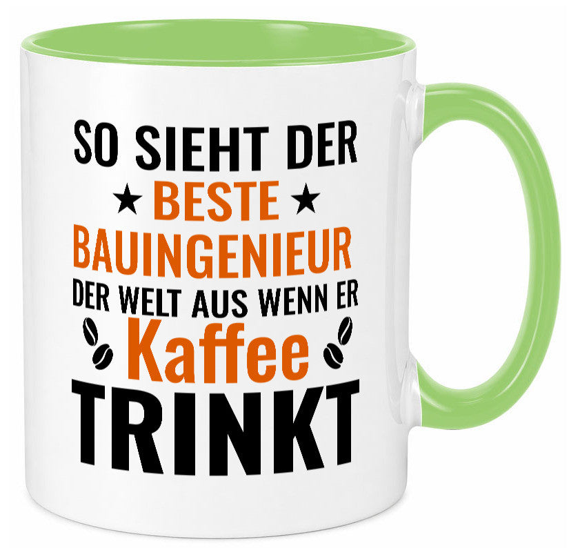 Kaffee trinkt: Bauingenieur | Ingenieur Geschenkidee Humor Tasse