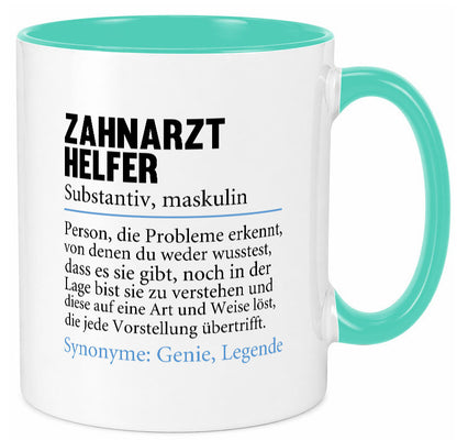 Zahnarzthelfer | Spruch Humor Zahnmedizin Geschenkidee Tasse