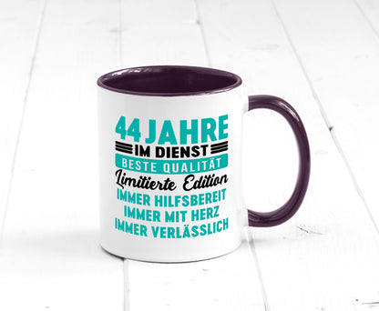 44 Jahre im Dienst | Jubiläum Arbeit v5 lustig Kollegen Büro Geschenk Tasse