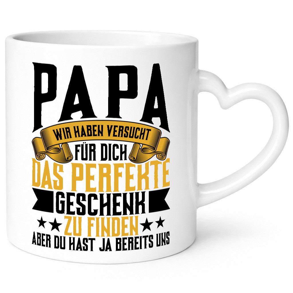 Das Perfekte Geschenk | Papa Vater Familie Geschenkidee lustiger Spruch Tasse
